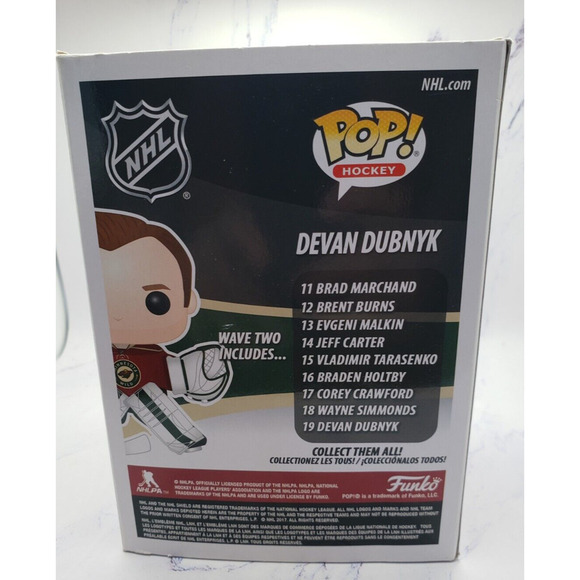 Funko Pop! Hockey NHL Minnesota Wild Devan Dubnyk #19 Vinyl Figure - Picture 13 of 16